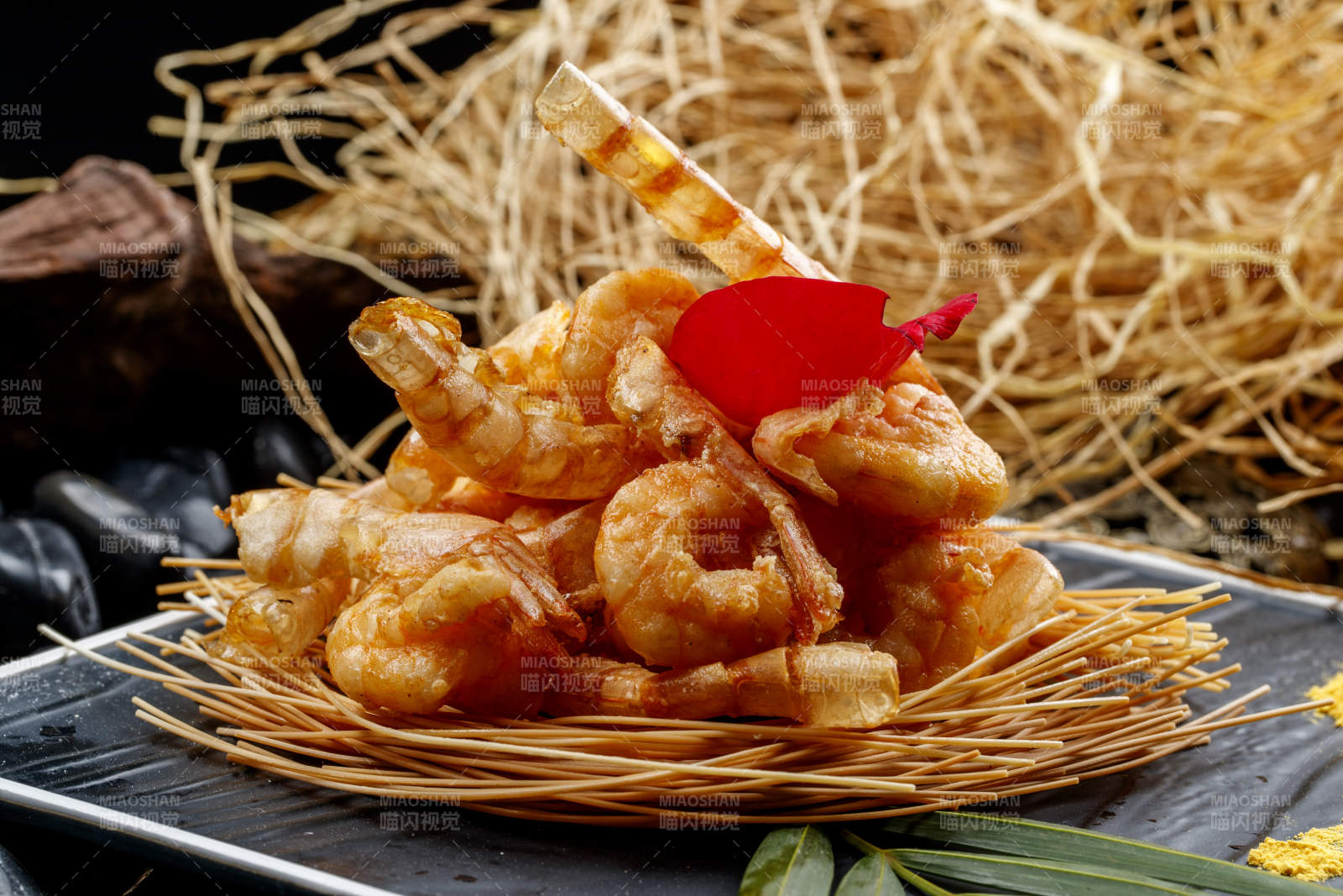 芙蓉香炸开背虾图片