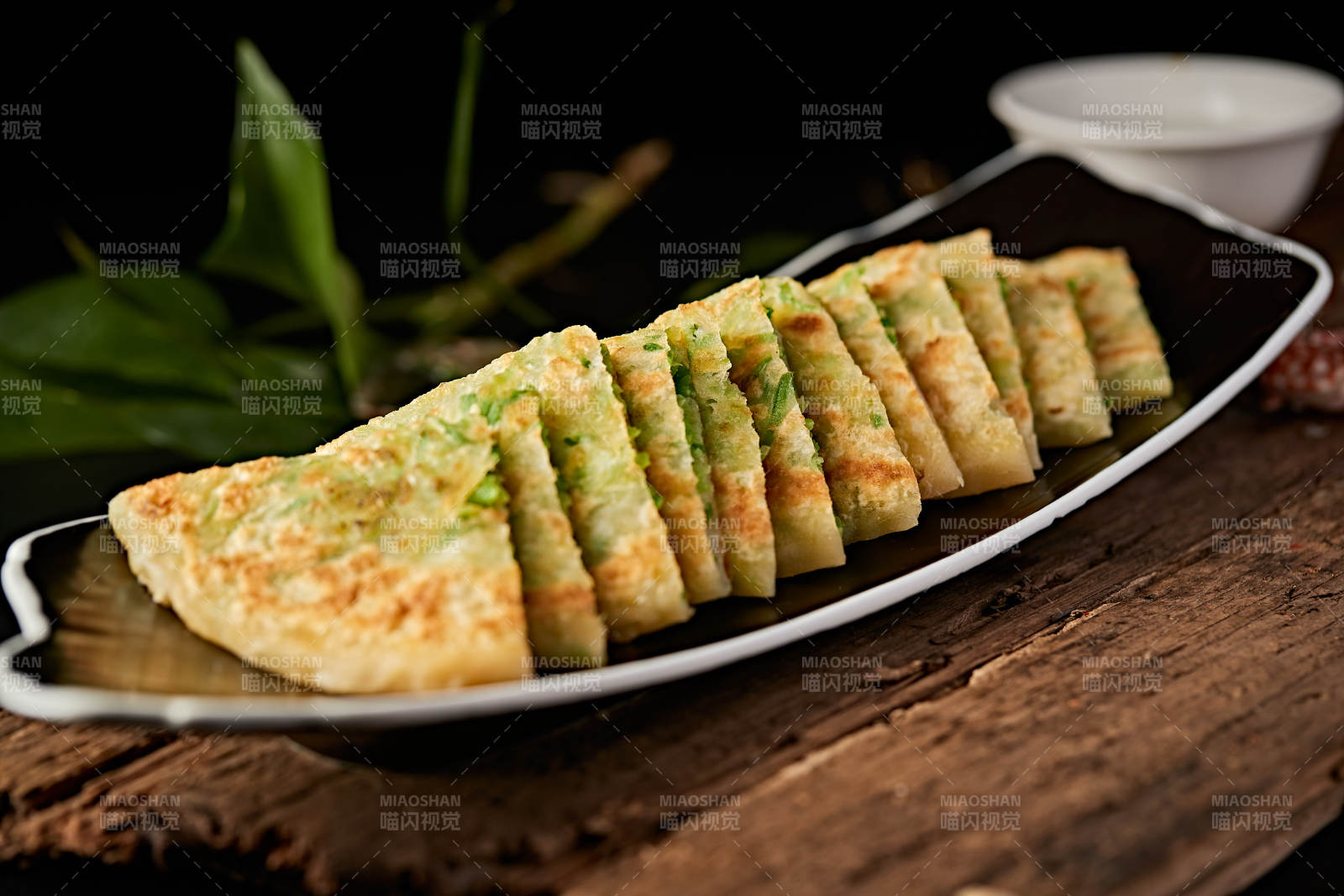 青椒丝豆角丝馅料烙大饼图片