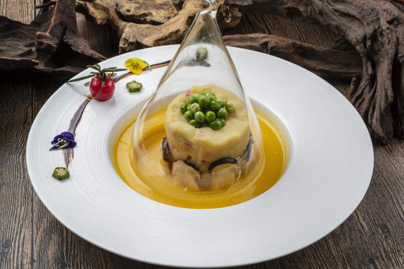 青豆山珍菌土豆泥图片