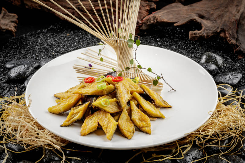 香炸脆皮茄子图片