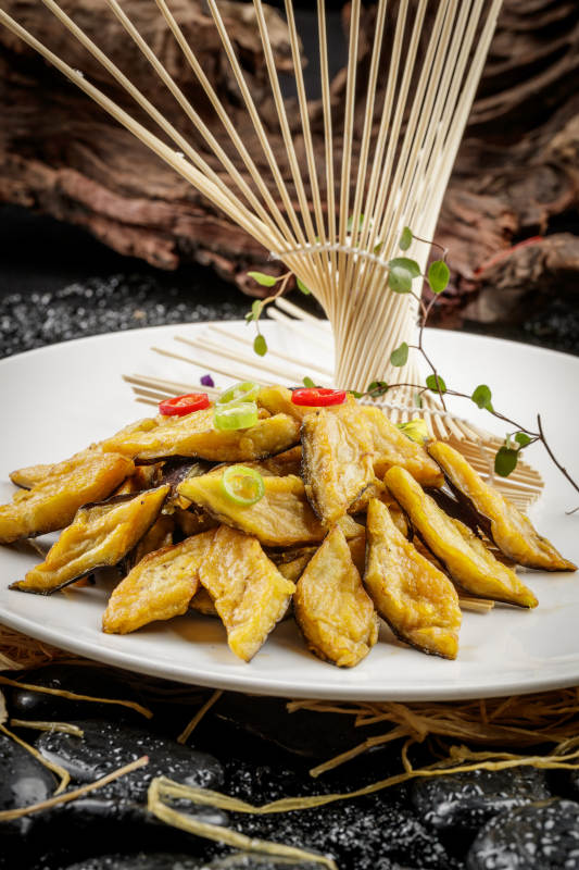 香炸脆皮茄子图片