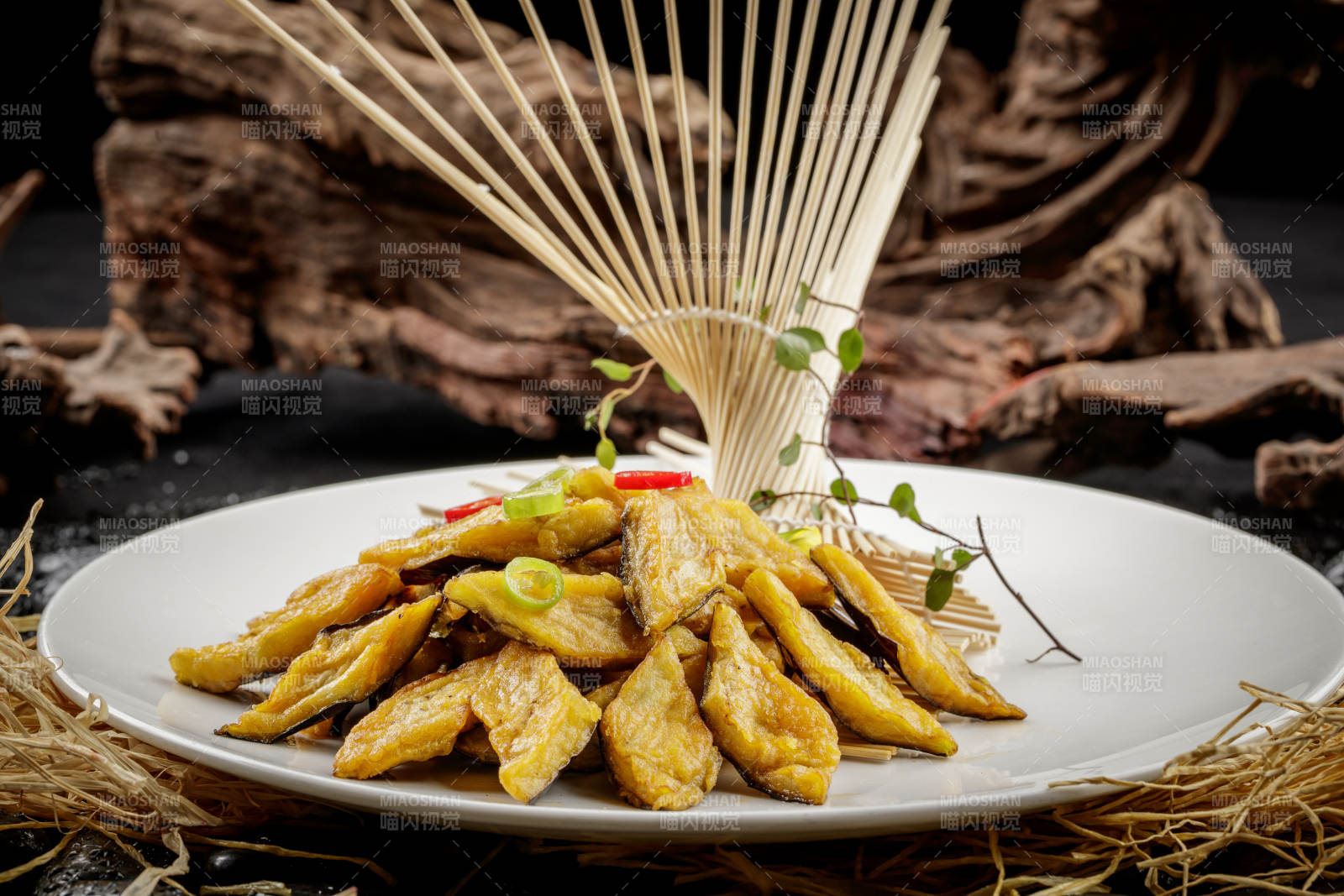 香炸脆皮茄子图片