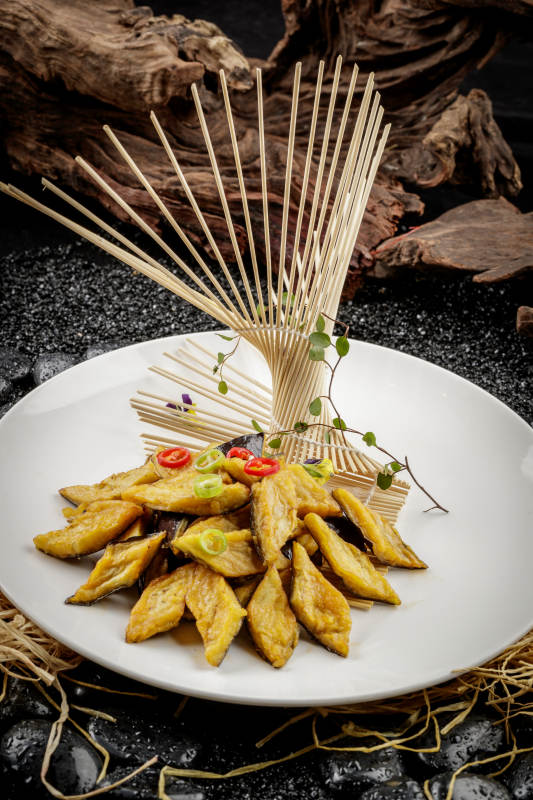 香炸脆皮茄子图片