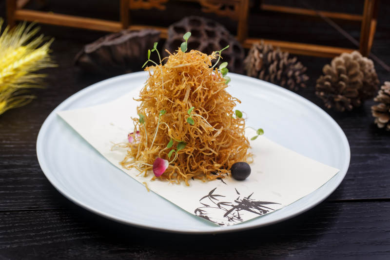 香酥土豆丝纹丝洋芋香炸土豆丝图片