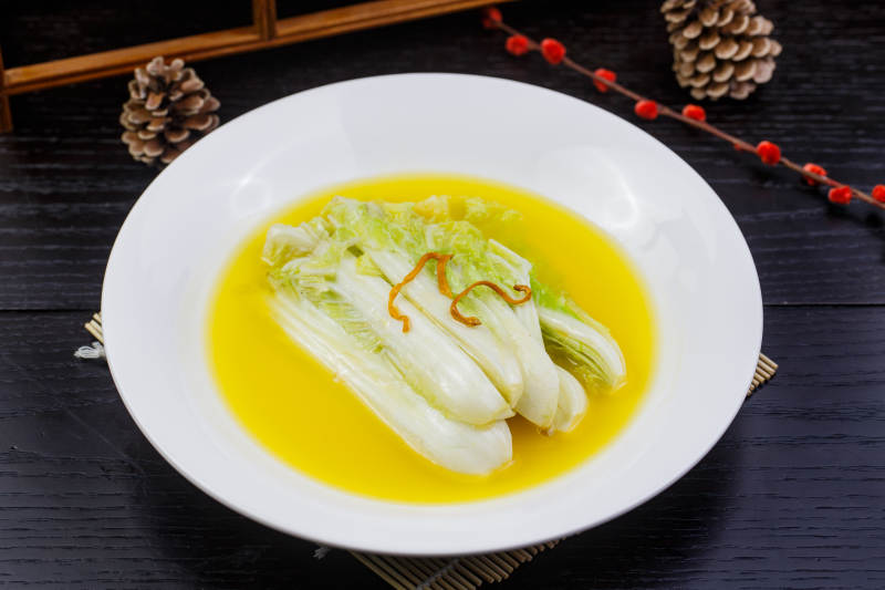 鲜浓鸡汤娃娃菜图片