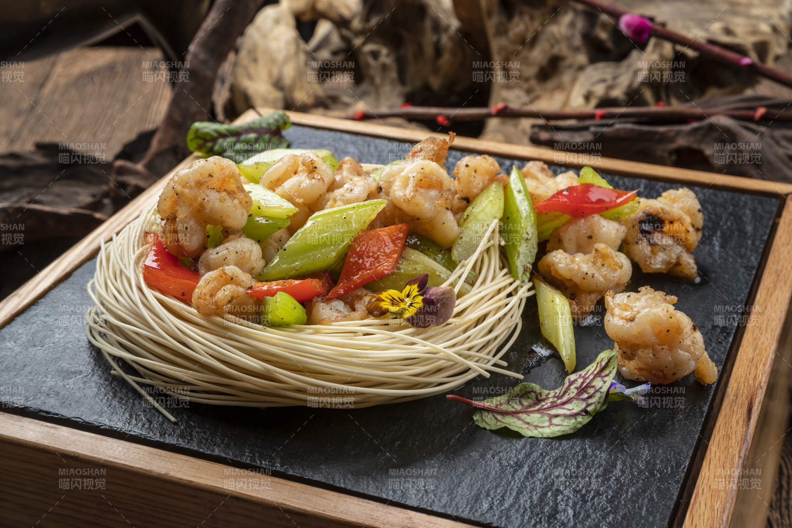 黑椒大虾仁图片