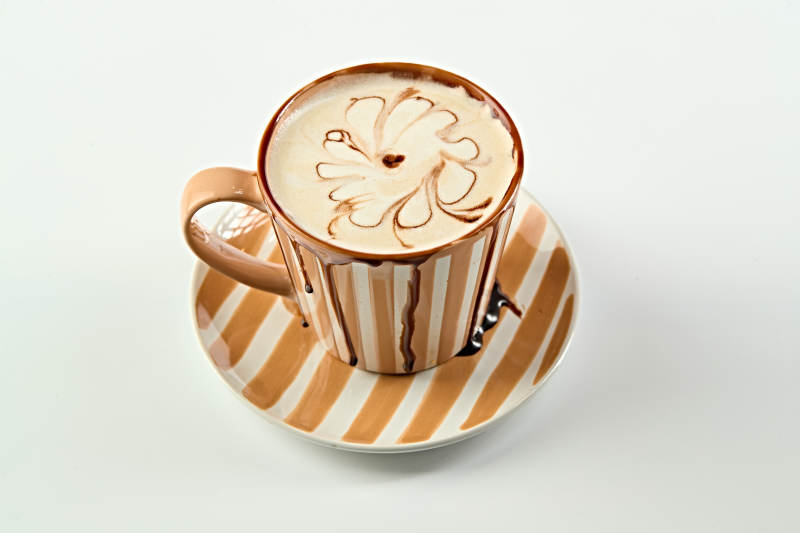 美式拉花卡布奇诺咖啡图片