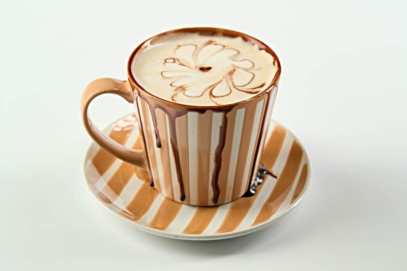 美式拉花卡布奇诺咖啡图片