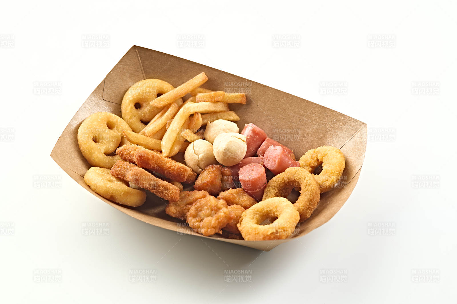 快餐美食油炸小吃拼装盒图片