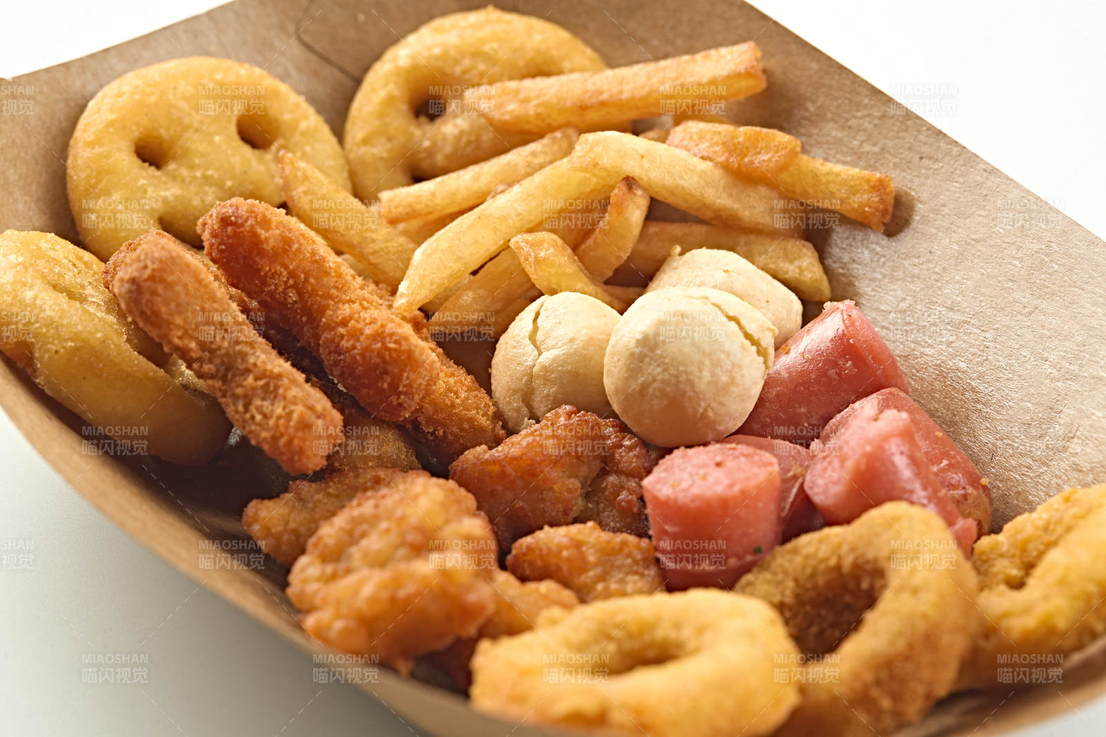 快餐美食油炸小吃拼装盒图片