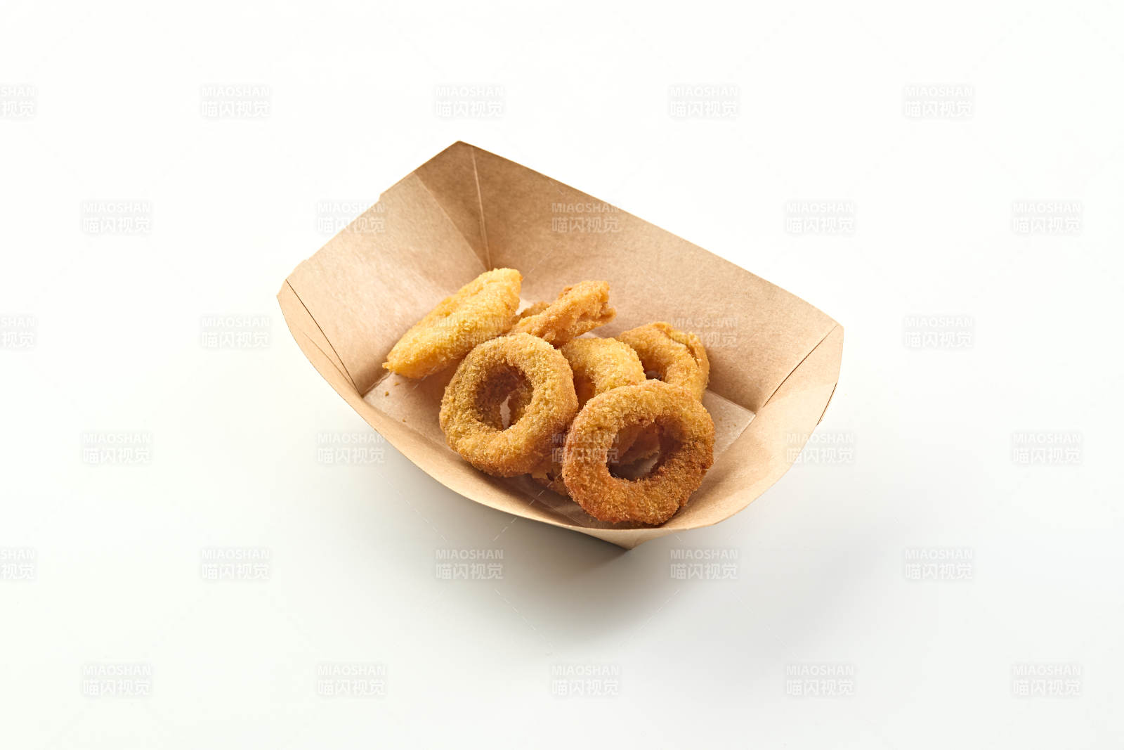 快餐美食油炸鸡肉炸洋葱圈图片