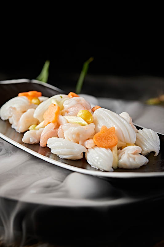 西芹银杏果烩墨鱼大虾仁图片