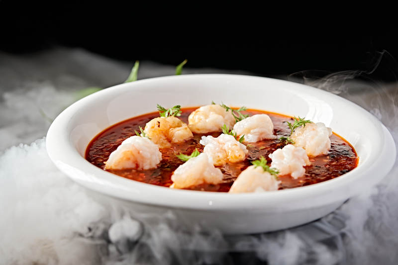 香辣肉酱醸虾球图片