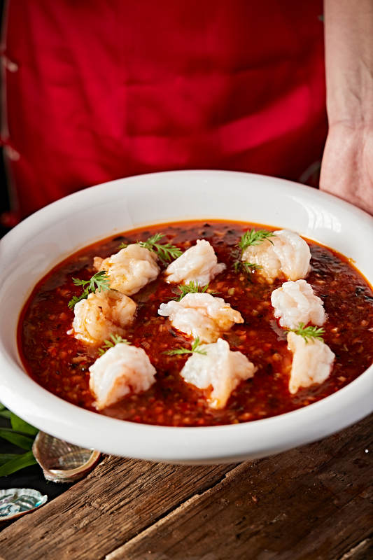 香辣肉酱醸虾球图片