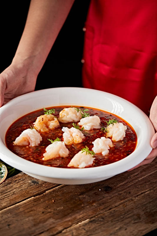 香辣肉酱醸虾球图片