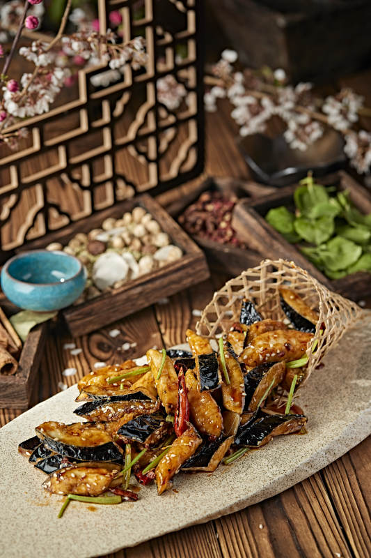 糖醋酱香糖醋风味炸茄子图片