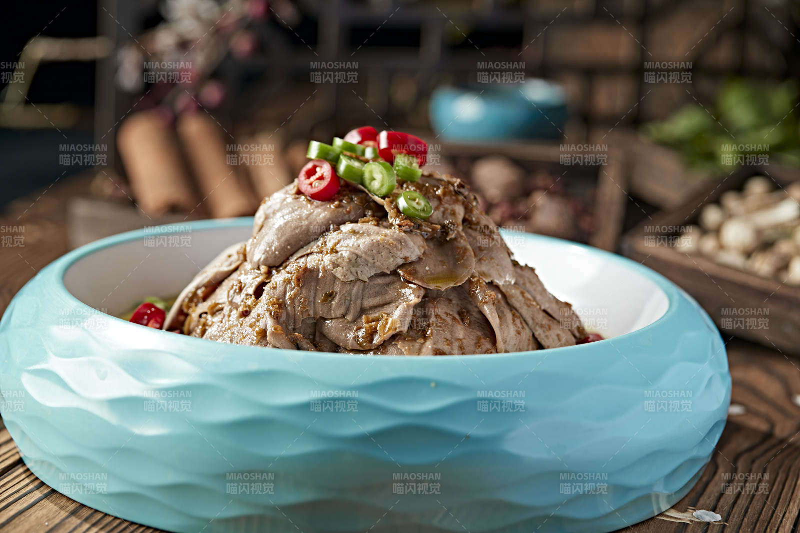 香辣椒麻猪舌片口条图片