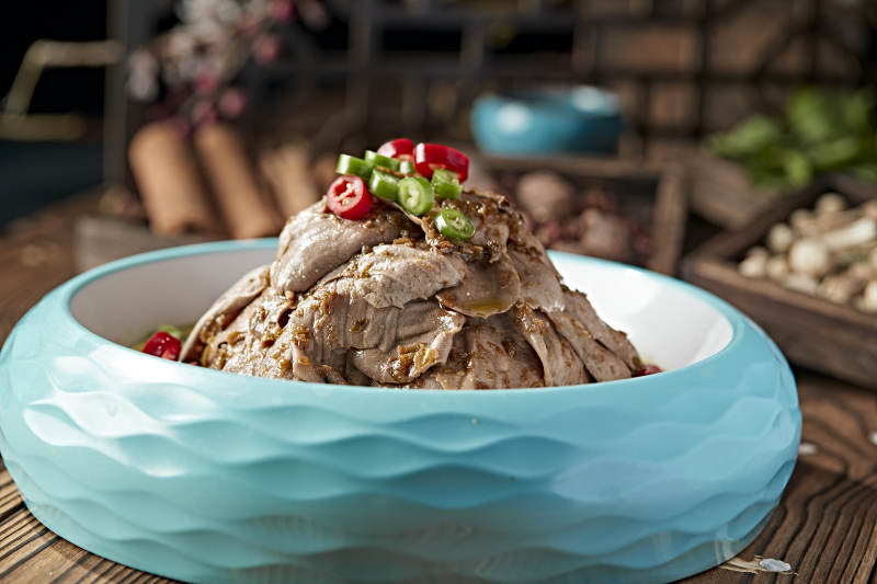 香辣椒麻猪舌片口条图片