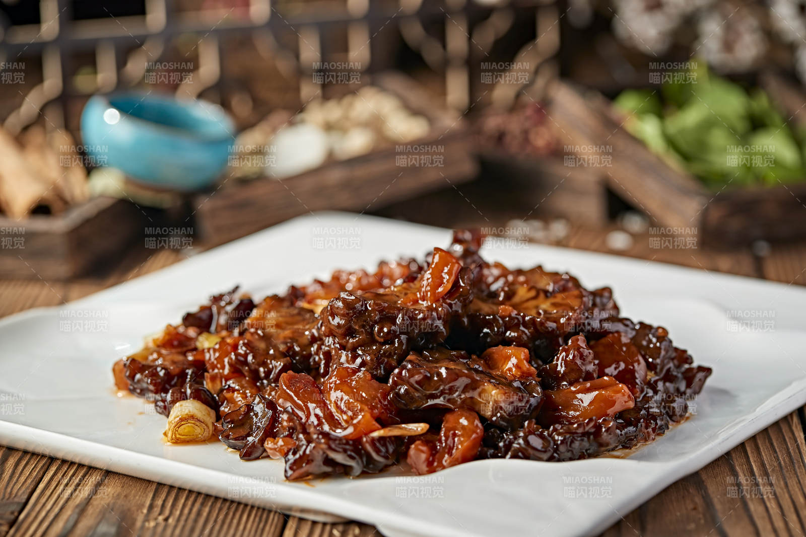 葱烧蹄筋菊花菌图片