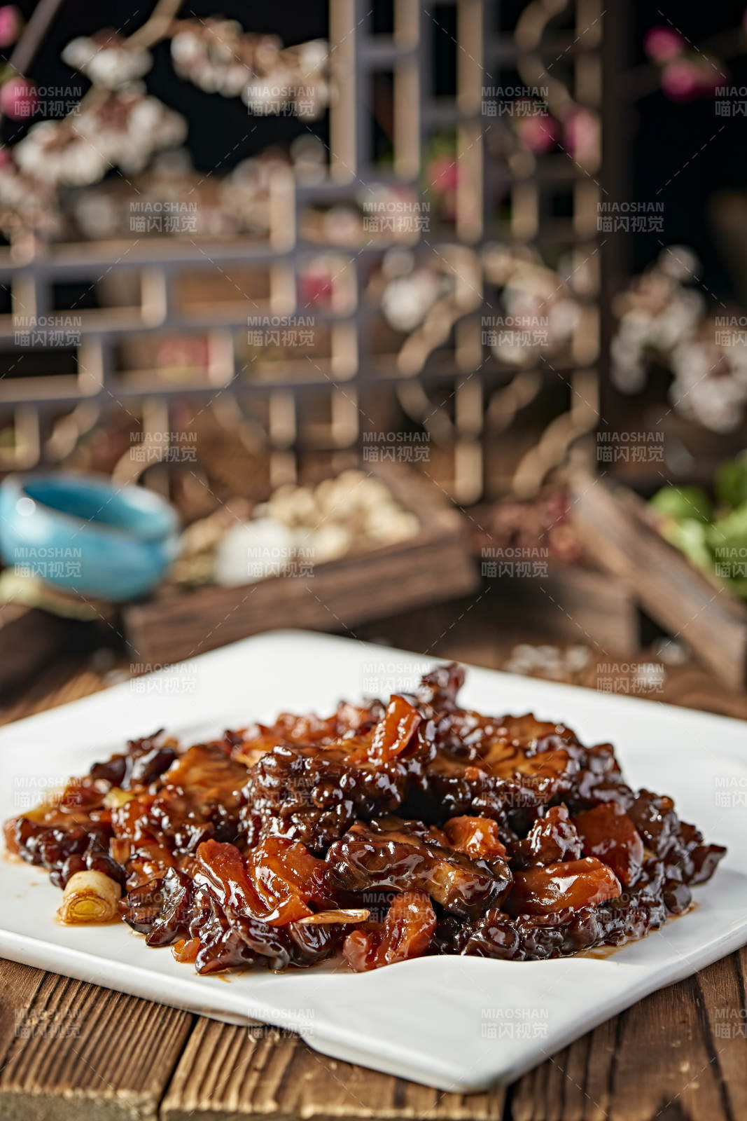 葱烧蹄筋菊花菌图片