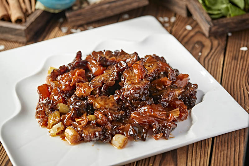 葱烧蹄筋菊花菌图片