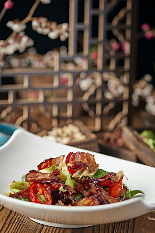 辣椒小炒青蒜苗湖南腊肉图片