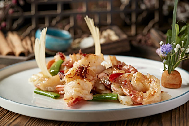 干烧蜜豆百合大虾球图片