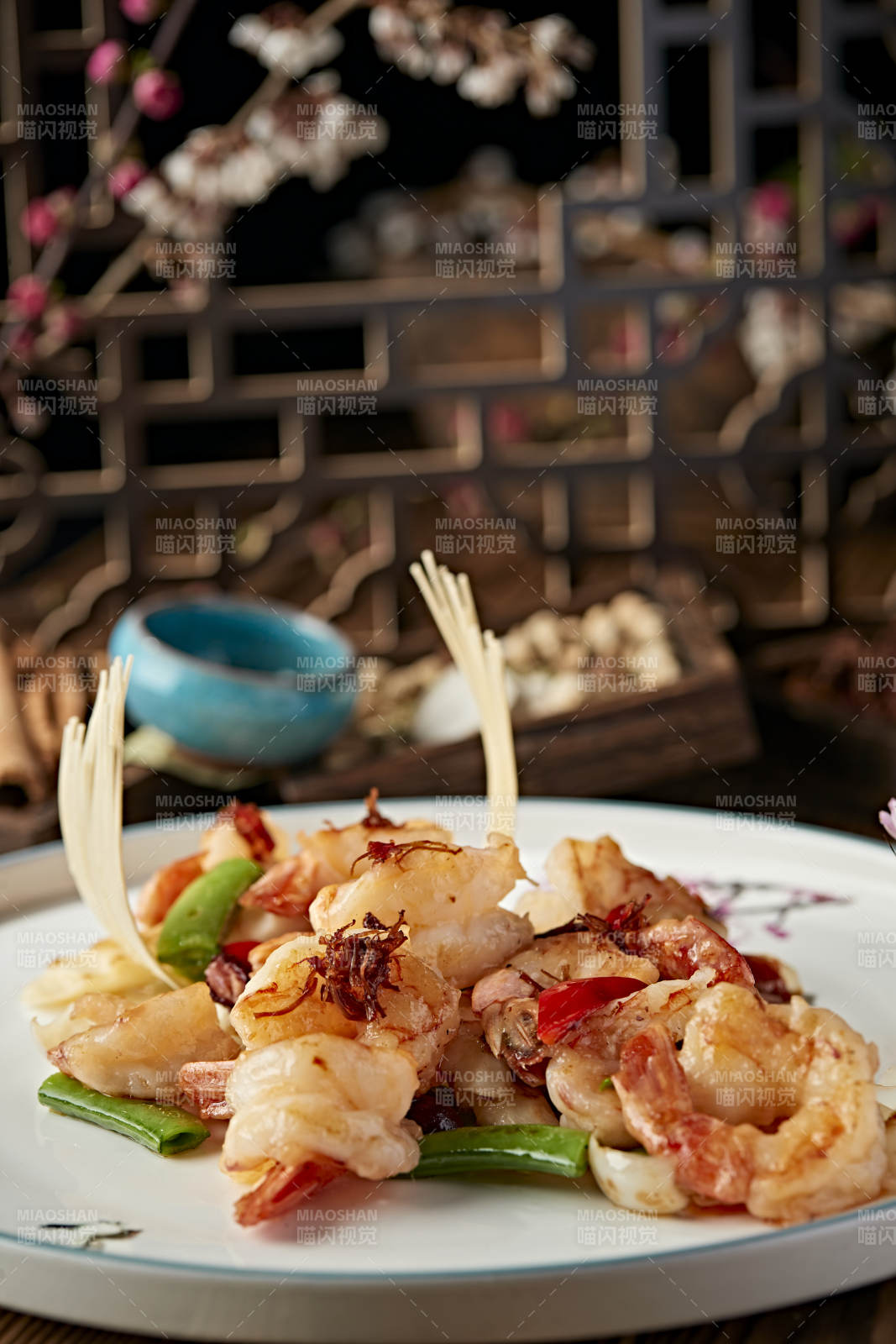 干烧蜜豆百合大虾球图片