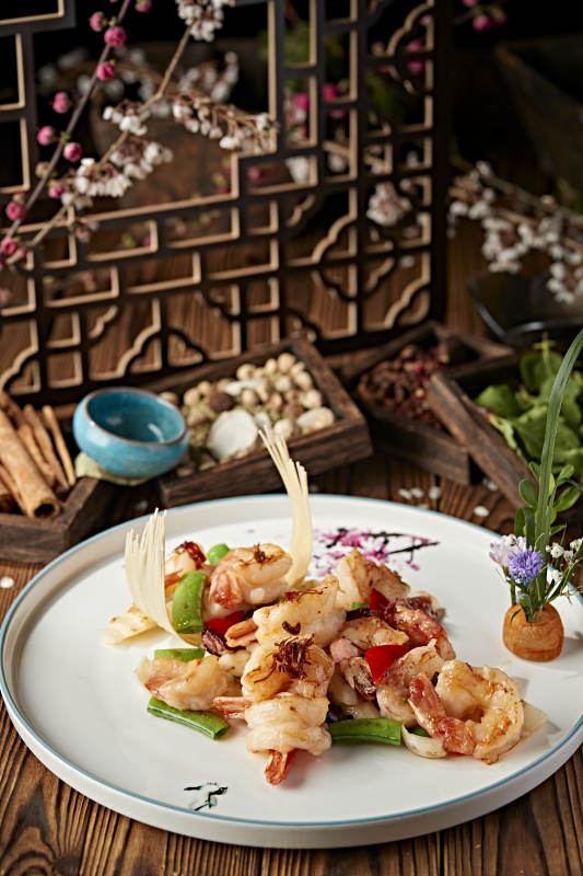 干烧蜜豆百合大虾球图片