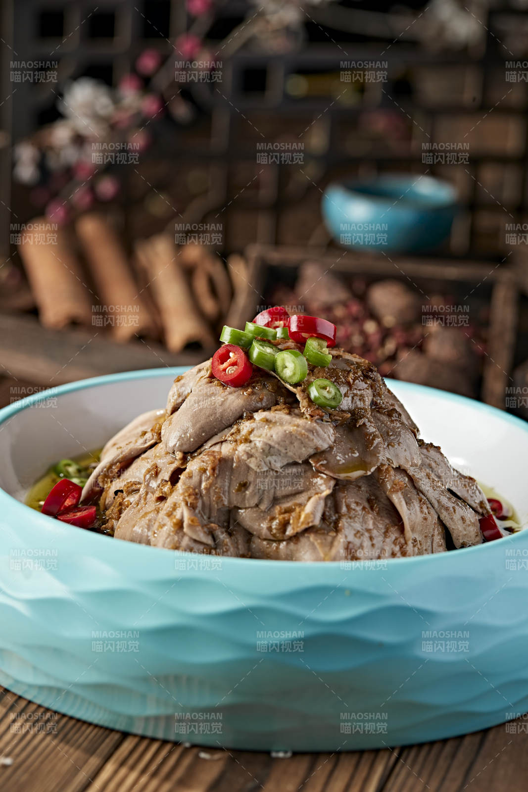 香辣椒麻猪舌片口条图片