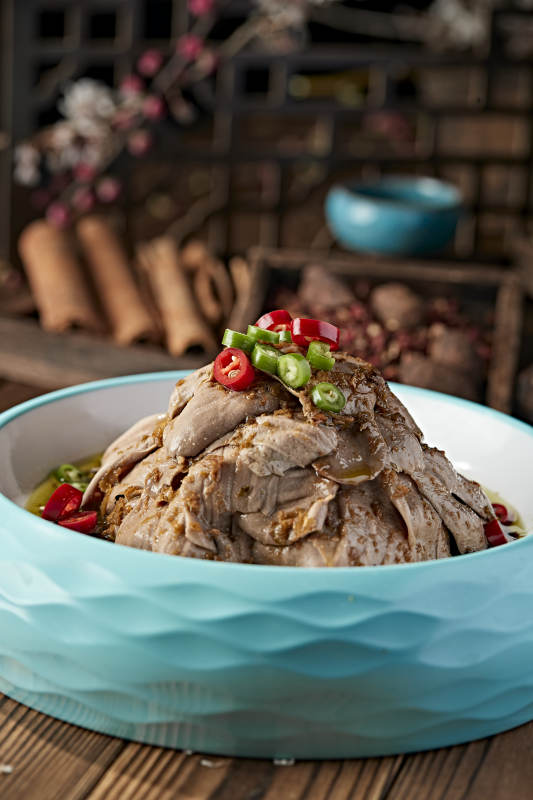 香辣椒麻猪舌片口条图片