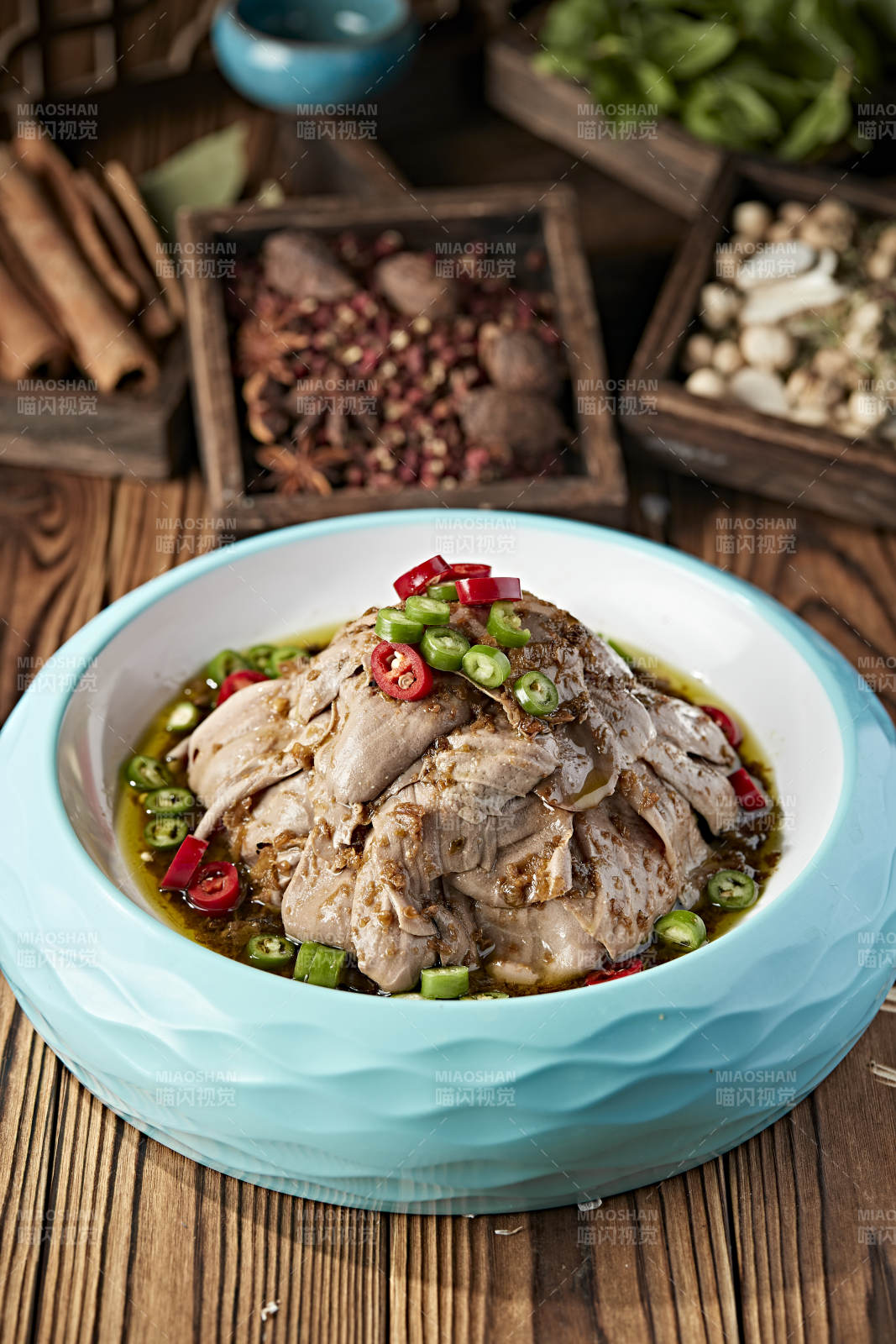 香辣椒麻猪舌片口条图片