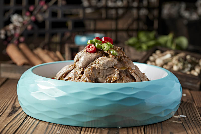 香辣椒麻猪舌片口条图片