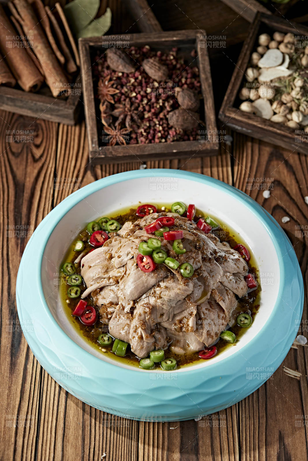 香辣椒麻猪舌片口条图片