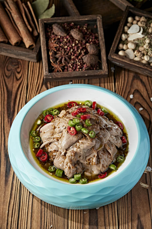 香辣椒麻猪舌片口条图片