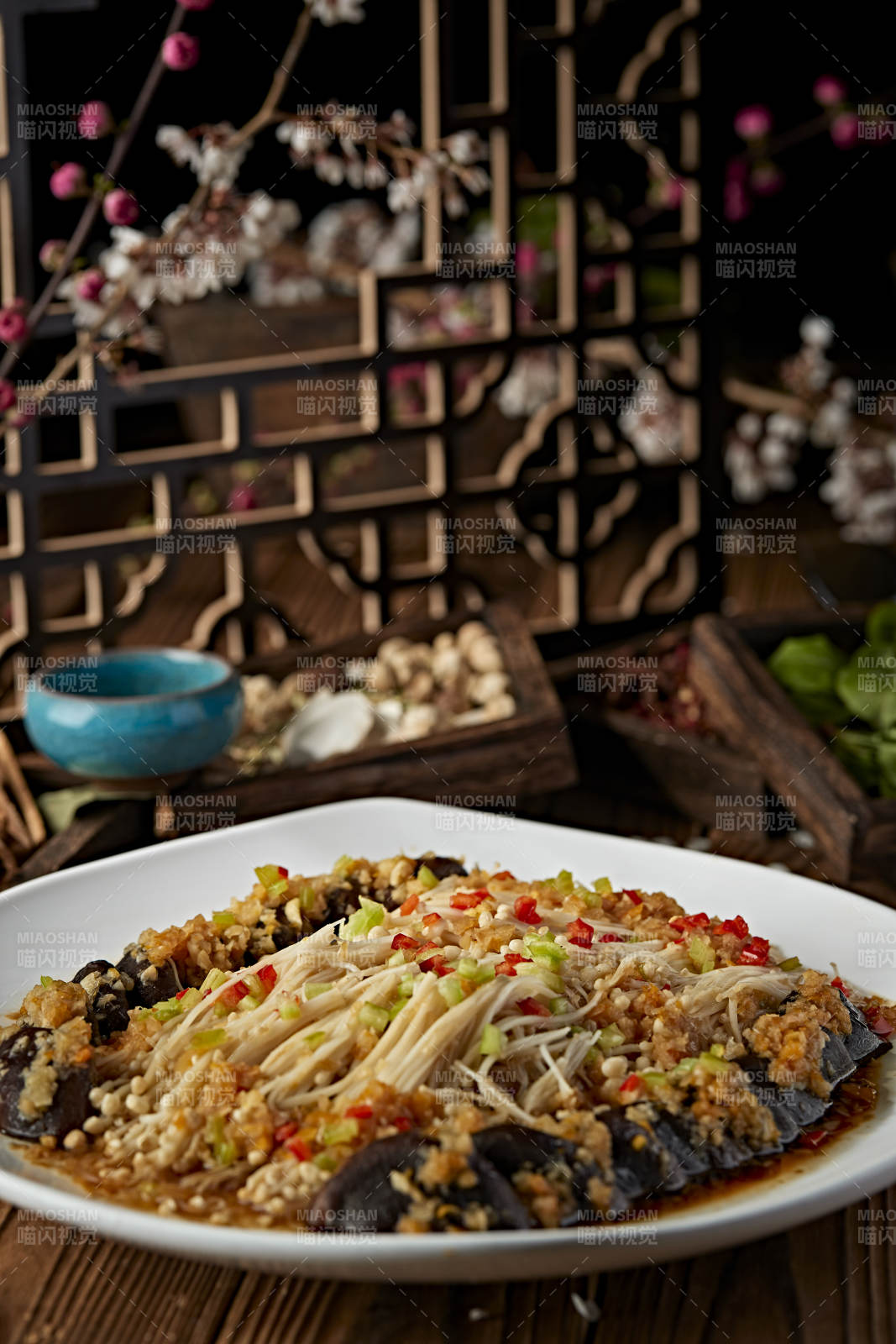 香蒸蒜蓉剁椒香菇金针菇图片