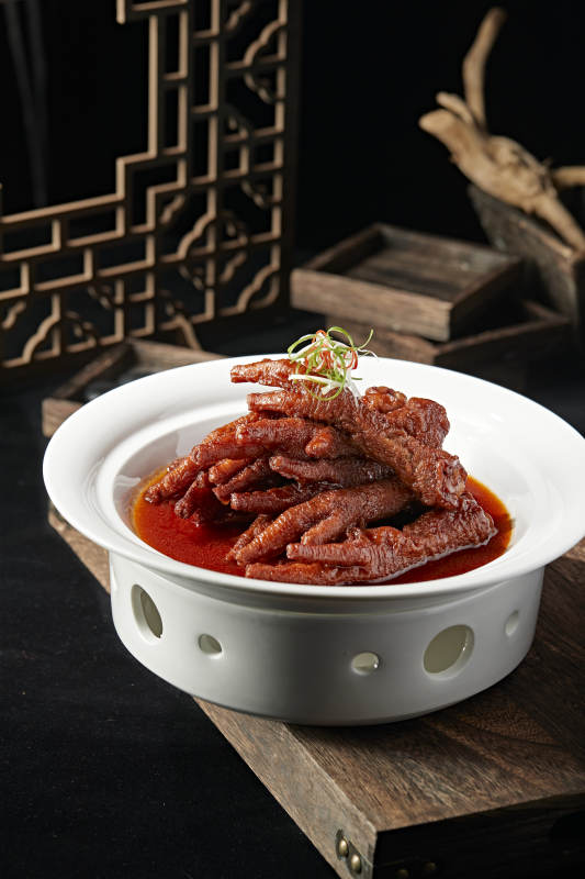 红油卤味虎皮鸡脚图片