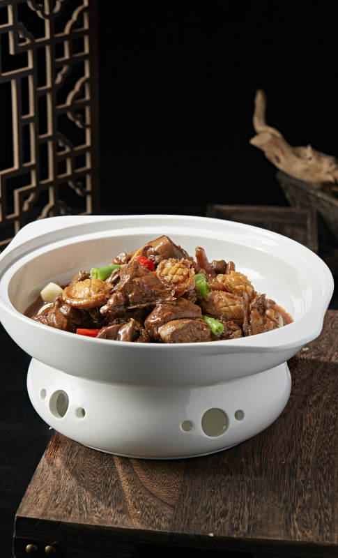 砂锅鲍鱼烧土鸡块图片