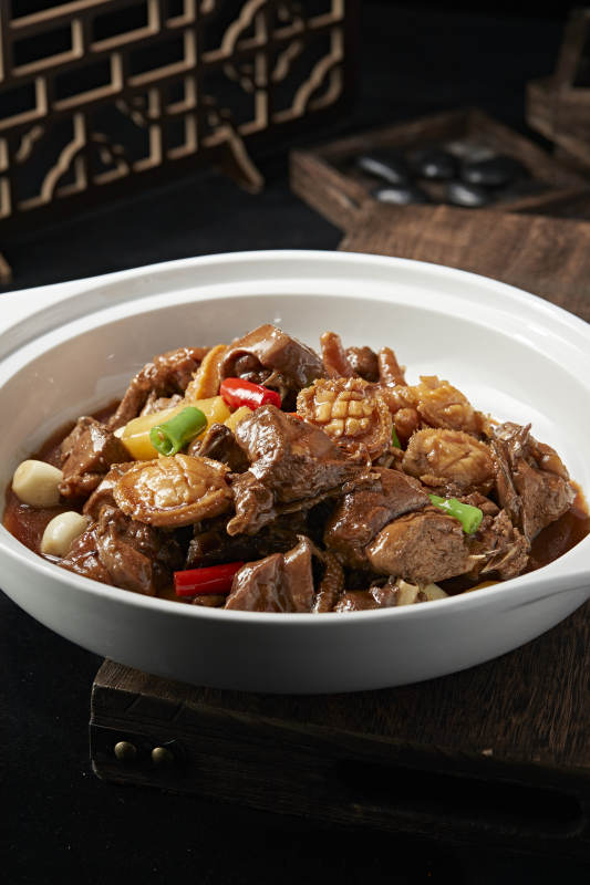 砂锅鲍鱼烧土鸡块图片