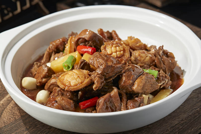 砂锅鲍鱼烧土鸡块图片