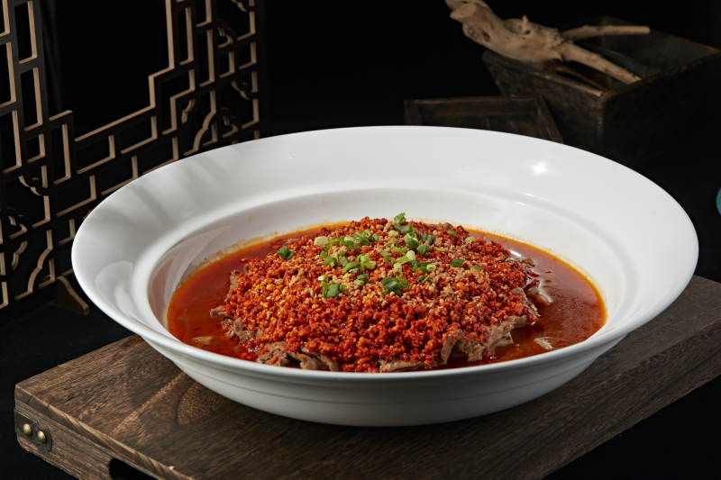 香辣红油和牛水煮肉片图片