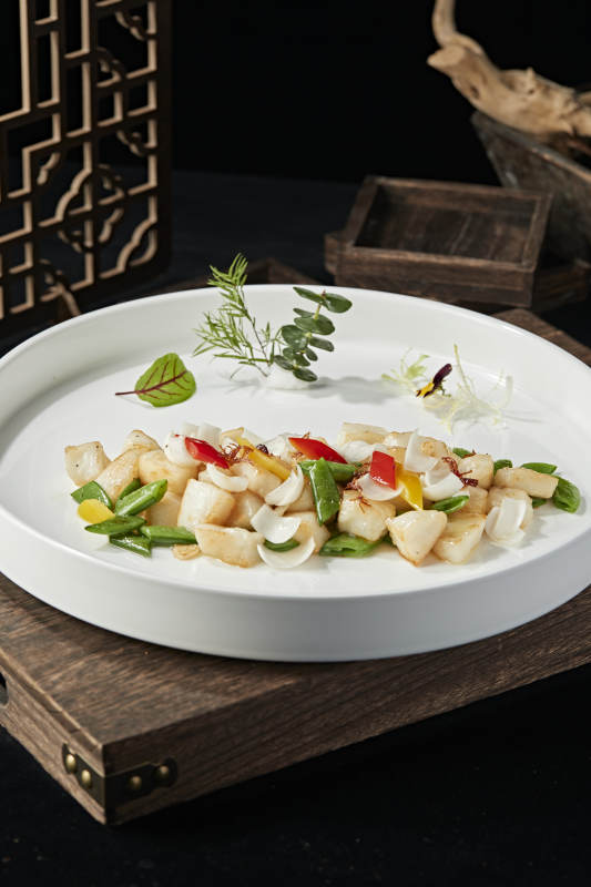 蜜豆百合炒鳕鱼粒图片