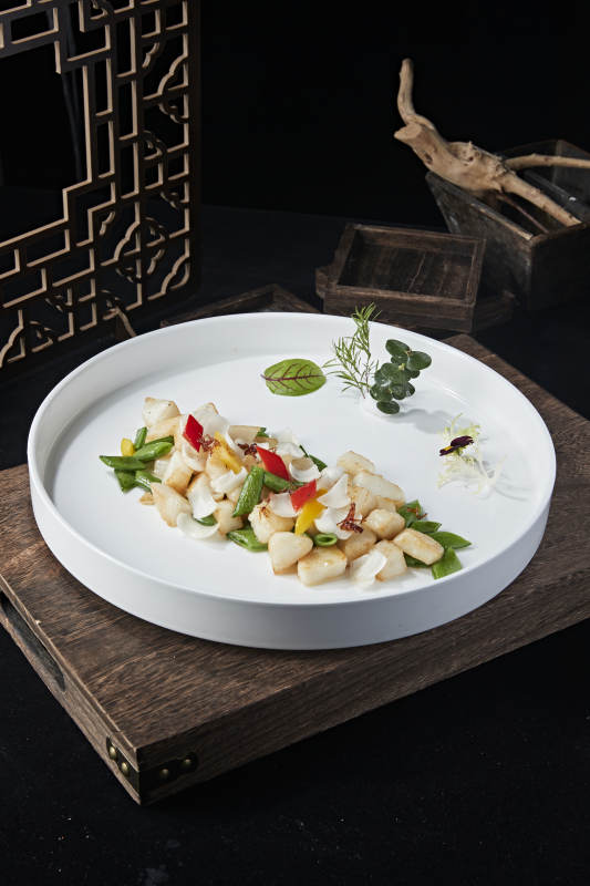 蜜豆百合炒鳕鱼粒图片