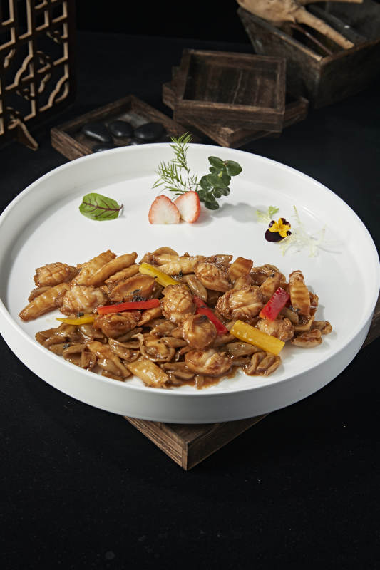 彩椒山药烧鲍鱼图片