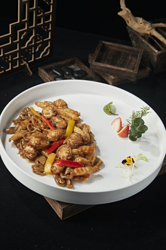 彩椒山药烧鲍鱼图片