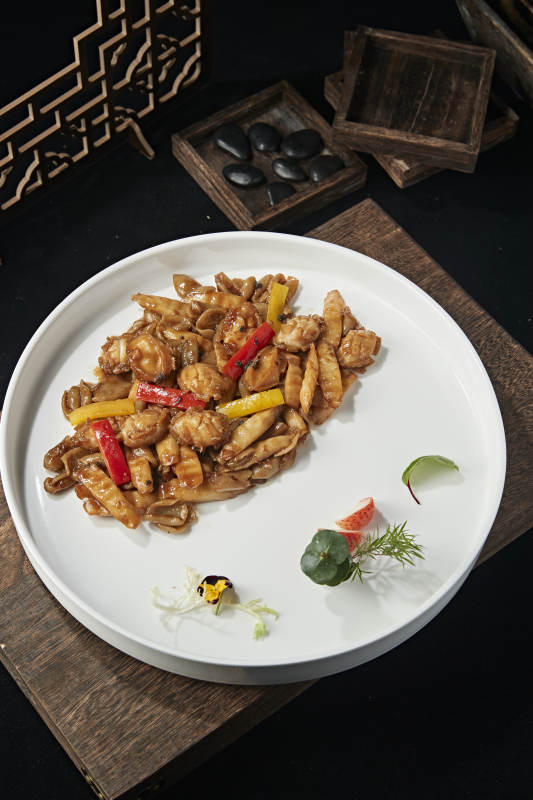 彩椒山药烧鲍鱼图片