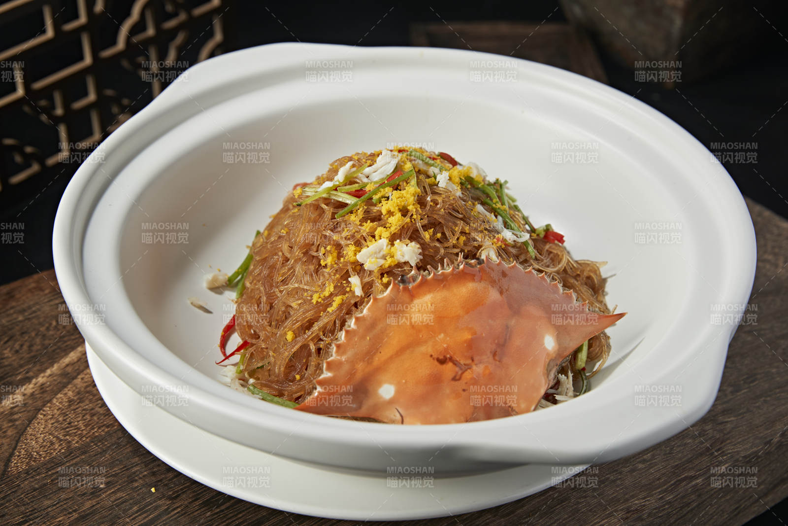 砂锅梭子蟹水晶粉丝煲图片