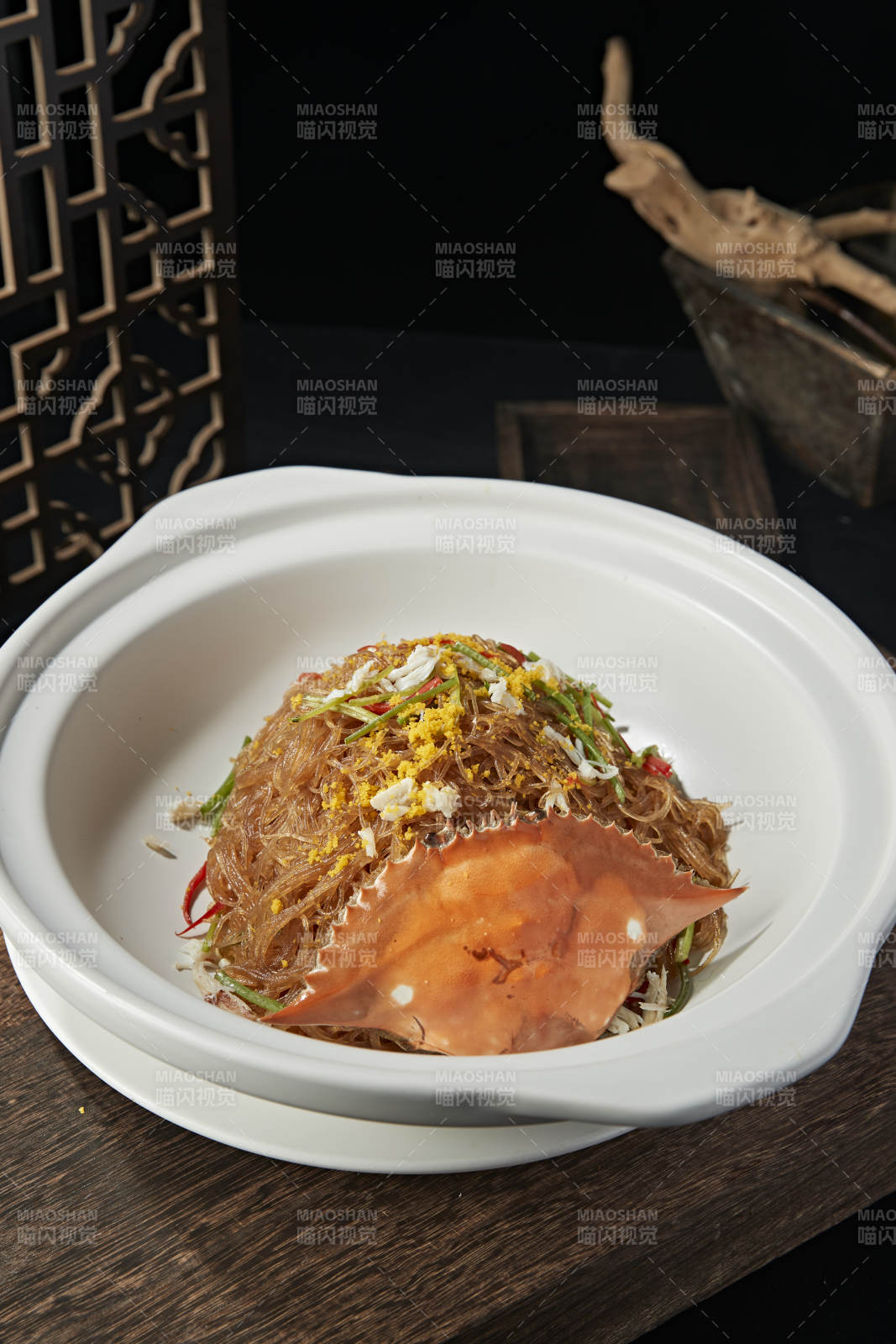 砂锅梭子蟹水晶粉丝煲图片