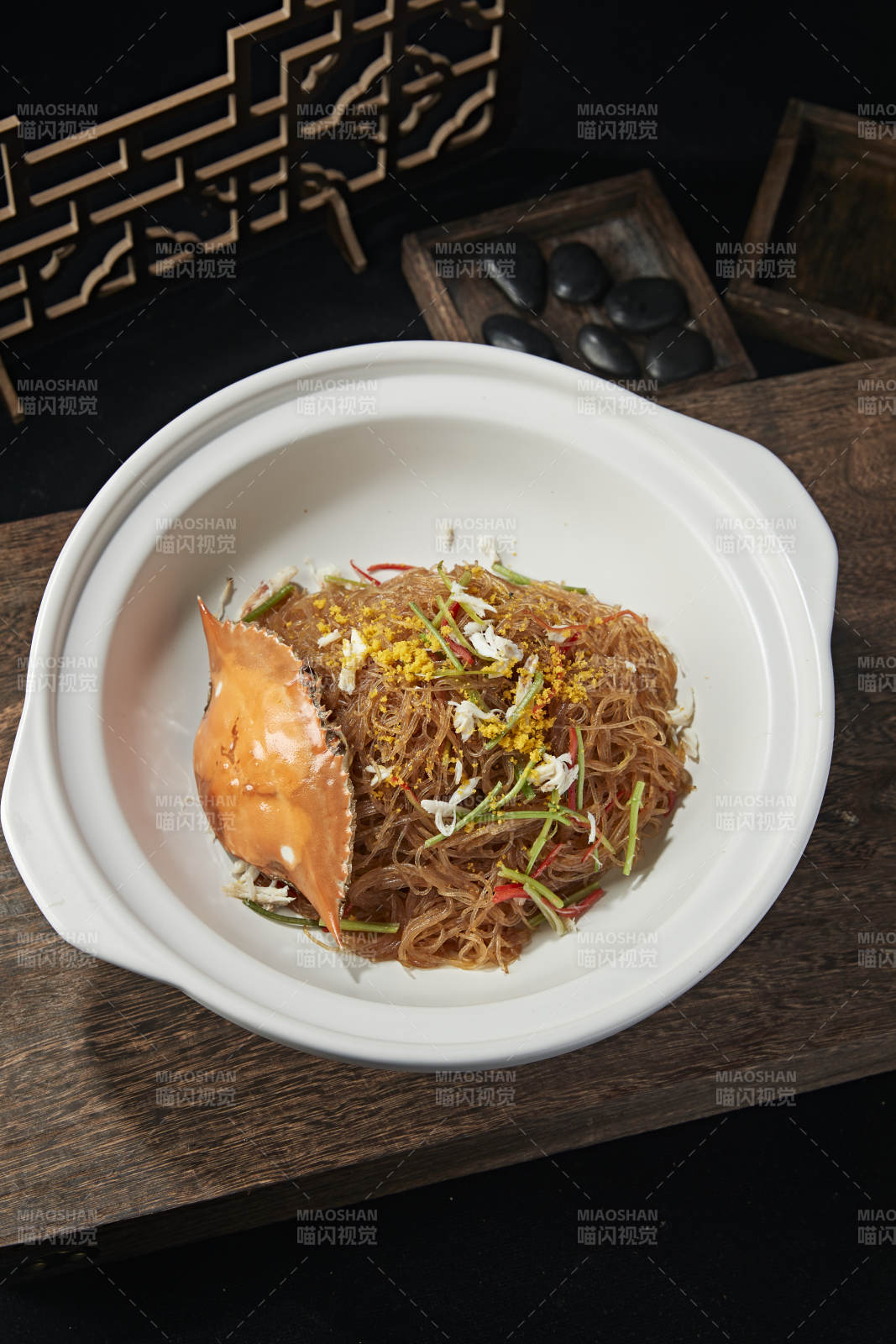 砂锅梭子蟹水晶粉丝煲图片