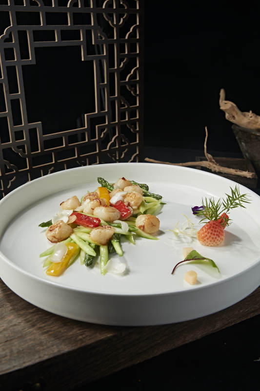 芦笋彩椒百合小炒澳带瑶柱图片